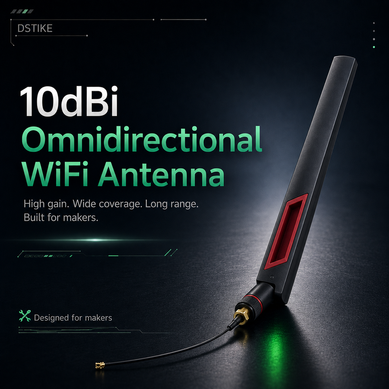 DSTIKE 10dBi Omnidirectional WiFi Antenna