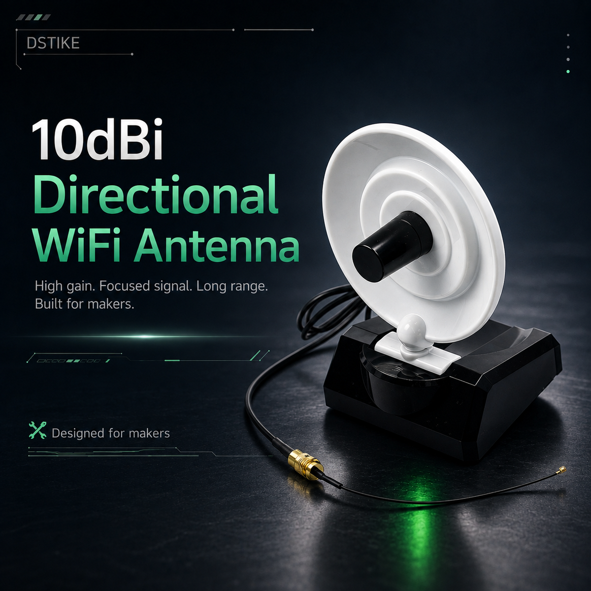 DSTIKE 10dBi Directional WiFi Antenna
