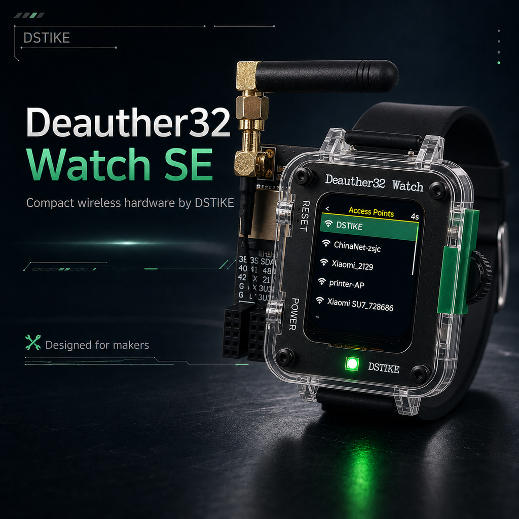 DSTIKE Deauher 32 Watch SE(ESP32S3) 2.4G Wi-Fi Security Testing Geek Watch V2