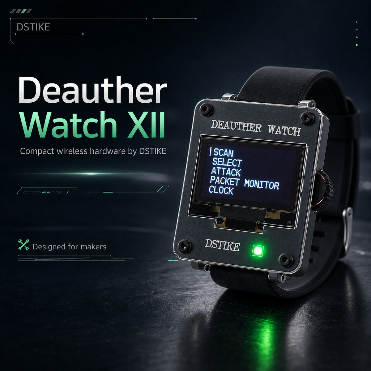 Deauther Watch X II - 2.4G Wi-Fi Security Testing Geek Watch