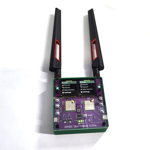 DSTIKE Deauther32 Ultra - Flagŝipa Ducela Wi-Fi Sekureca Testilo (2.4G + 5G)