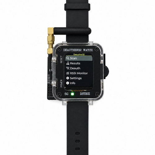 DSTIKE Deauther32 Watch MAX — ESP32-C5 Dual-Band Watch