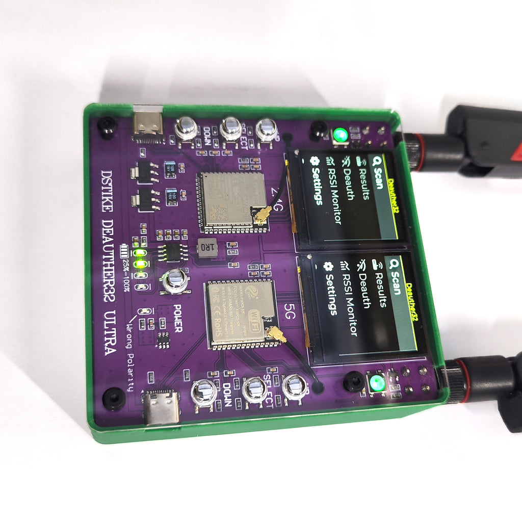 DSTIKE Deauther32 Ultra - Flagship Dual-Band Wi-Fi Security Testing Tool (2.4G + 5G)