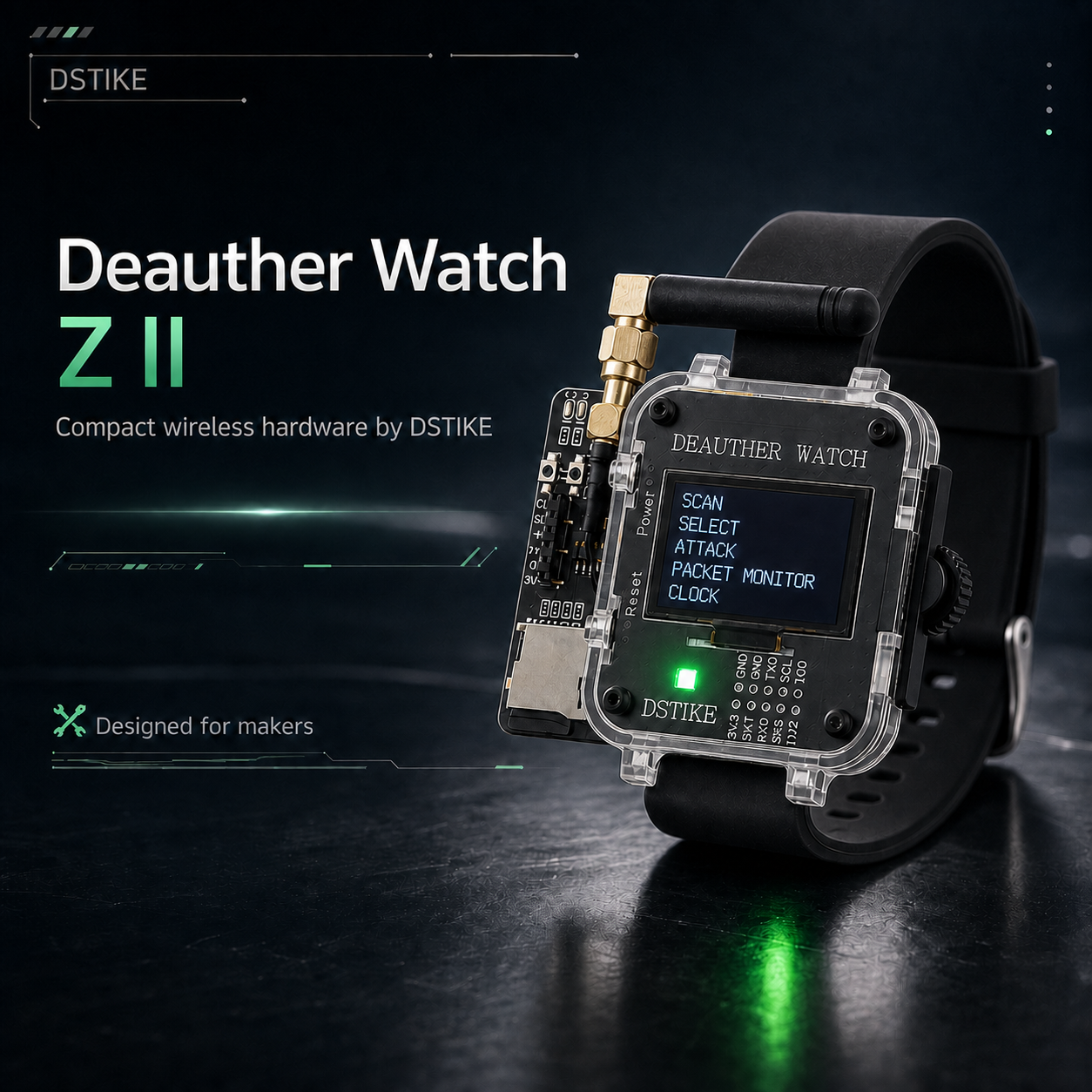 DSTIKE Deauther Watch Z II - ESP8266 + Atmega32u4