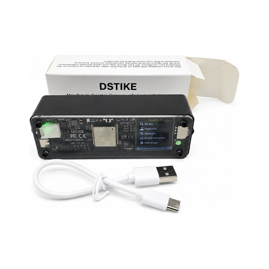DSTIKE Deauther32 LCD Kit — ESP32-C5 Dual-Band Wi-Fi Assessment Kit
