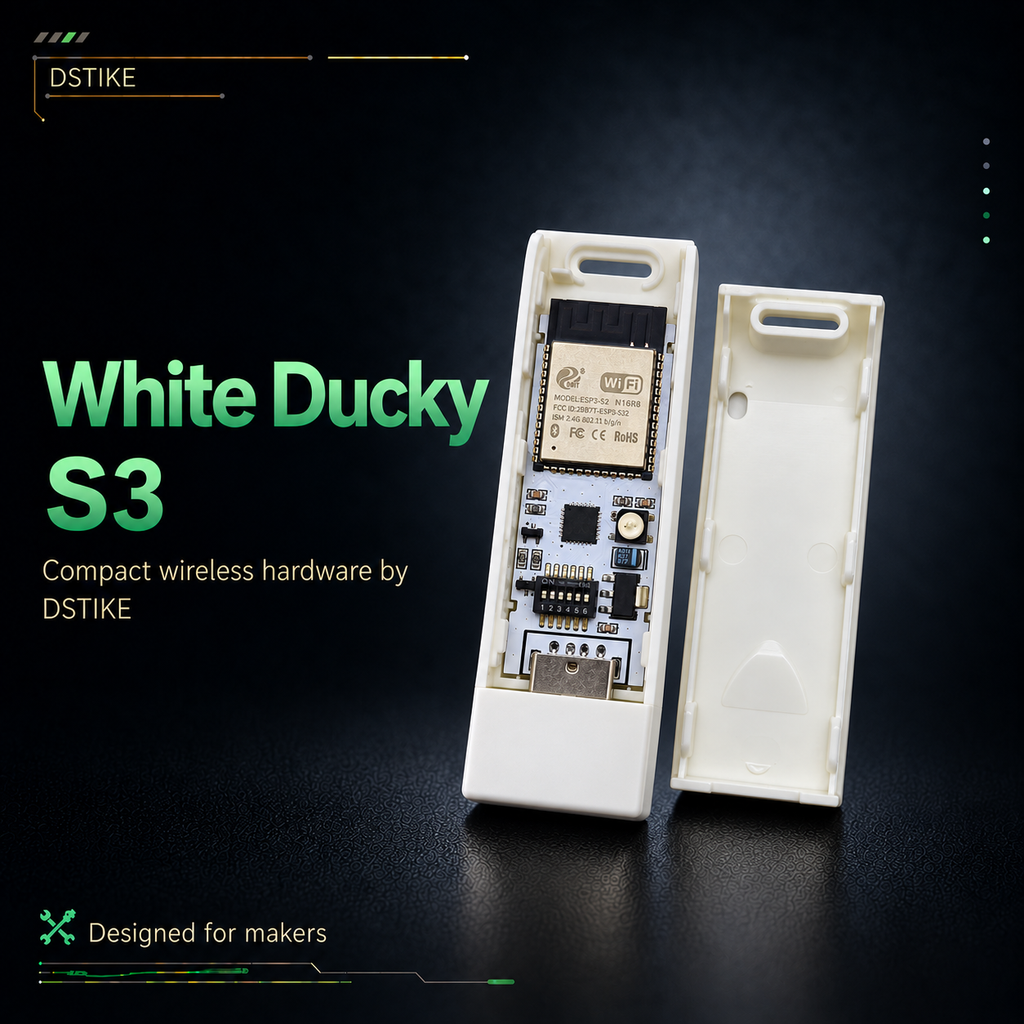 DSTIKE White Ducky S3 – ESP32-S3 Wi-Fi USB Automation Board