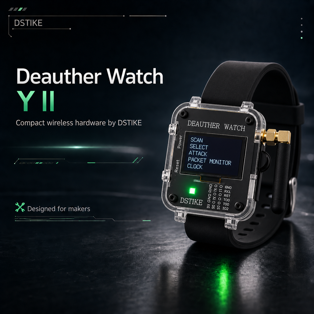 DSTIKE Deauther Watch Y II  — ESP8266 Wi-Fi Testing Tool