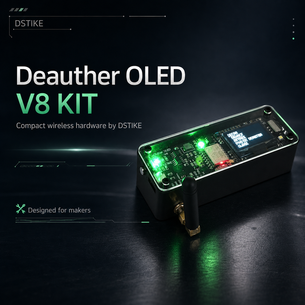 DSTIKE WiFi Malatentigilo OLED V8 ILARO | 2.4G Sekureca Testilo por Wi-Fi, por Smarteruloj