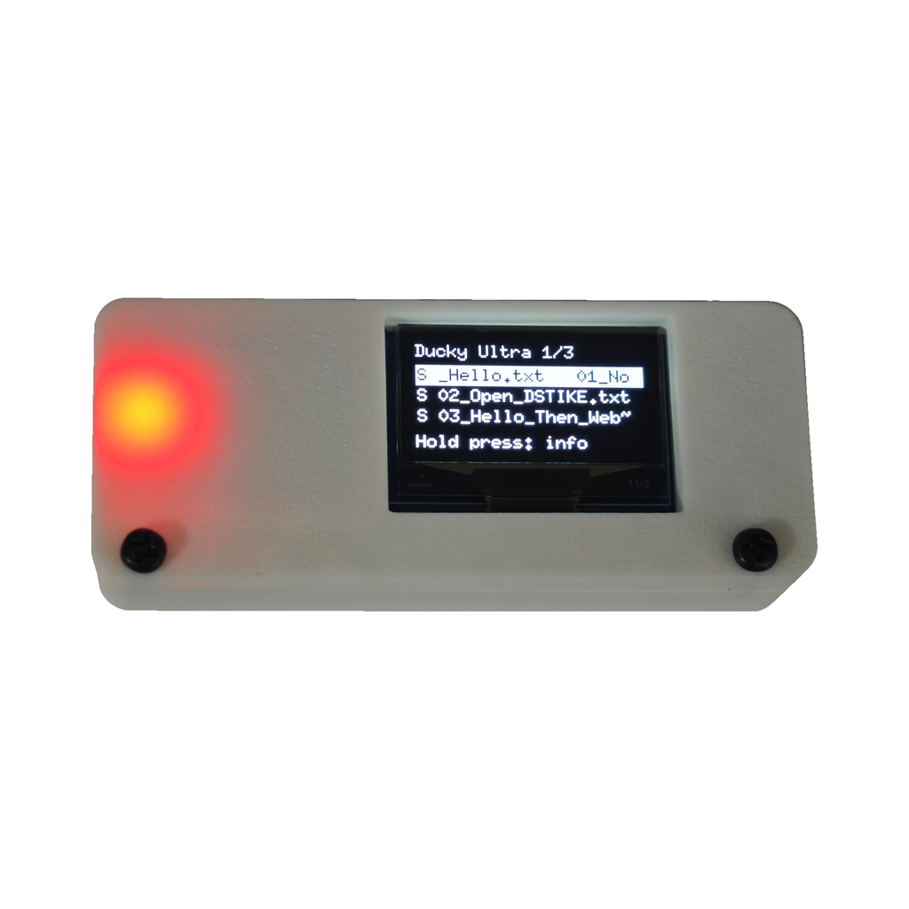 DSTIKE White Ducky Ultra – ESP32-S3 USB Automation with OLED, Wi-Fi & SD