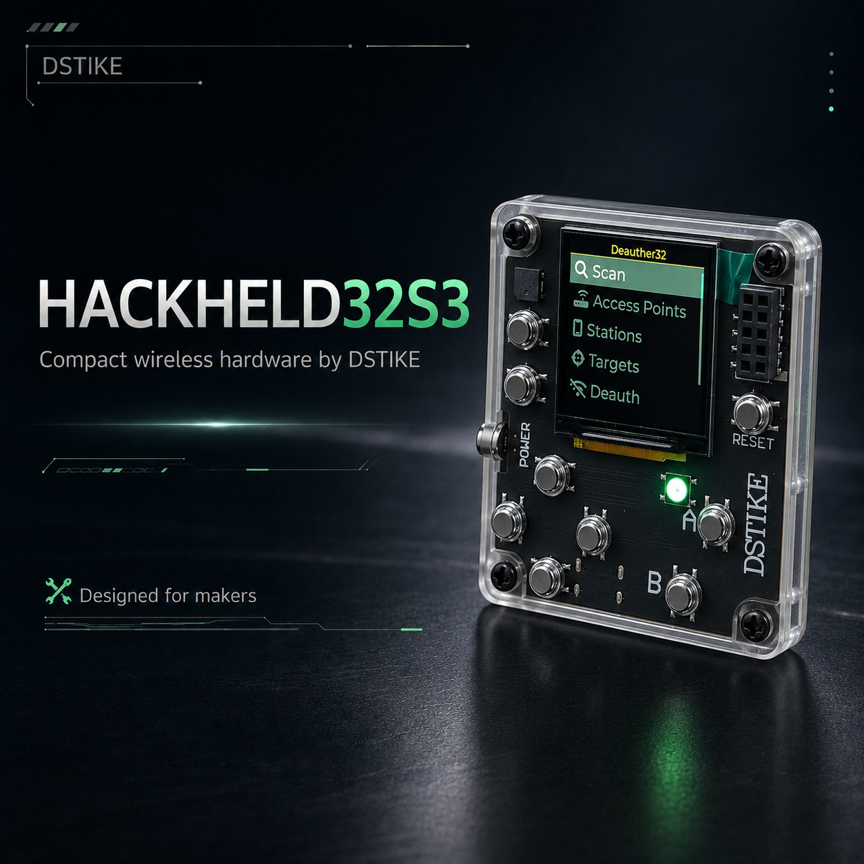 DSTIKE HackHeld32S3  2.4G Wi-Fi  Security Testing Geek Device